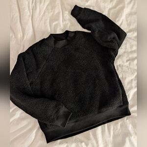 Athleta Sherpa Fleece Crew Neck Pullover Sweatshirt